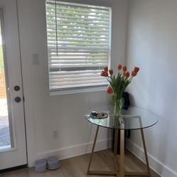 Beautiful Small Glass End Table 