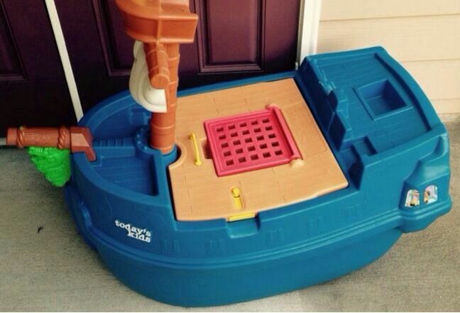 Vintage Today's Kids Pirate Ship Toy Box - Sample Photo
