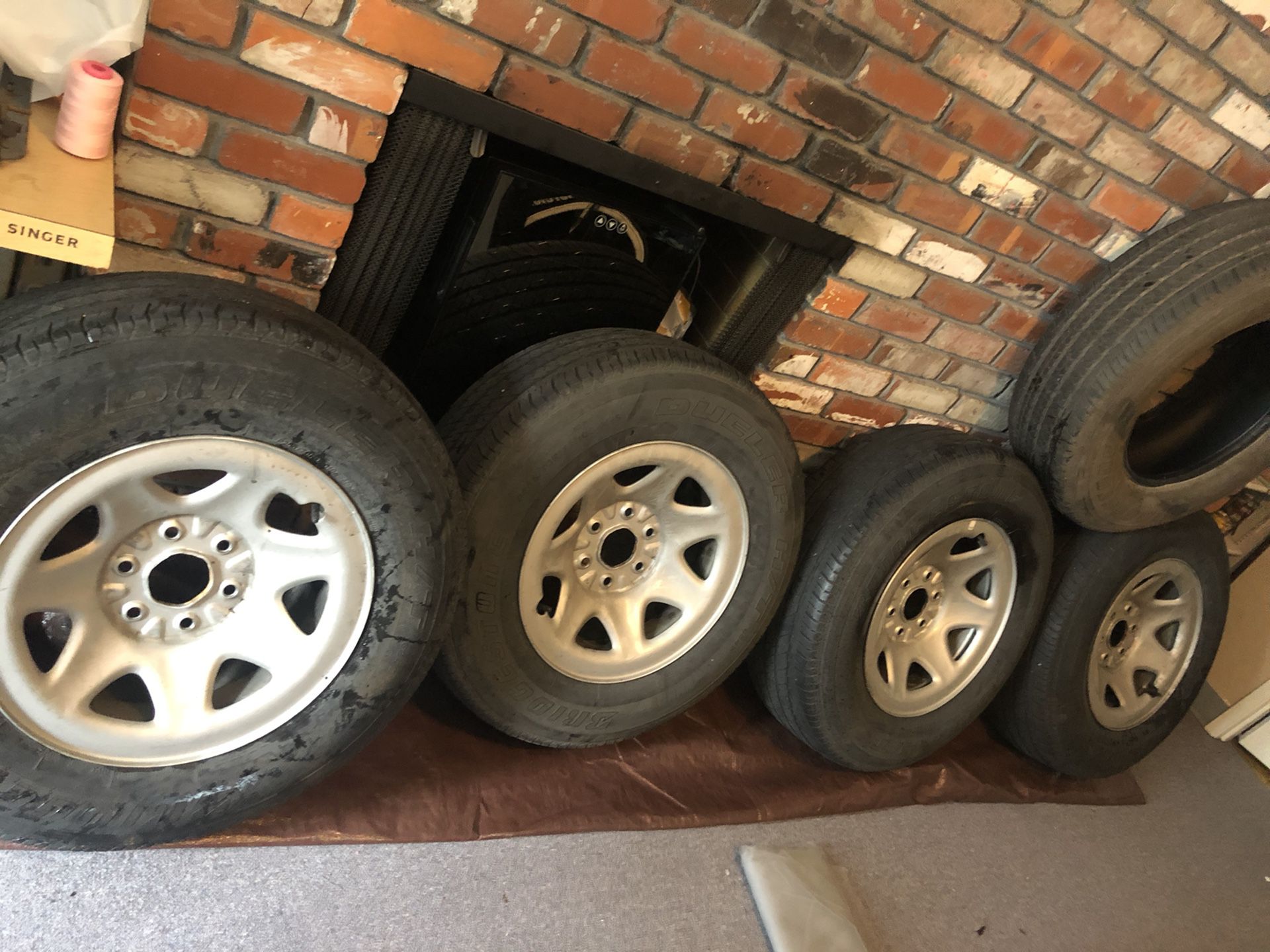 Stock tire and rims from a 2017 Chevy Silverado