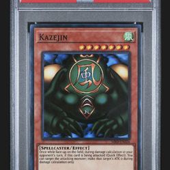 PSA 9 - Kazejin MRD-EN026 Super Rare 25th Anniversary Edition Yugioh! 2023