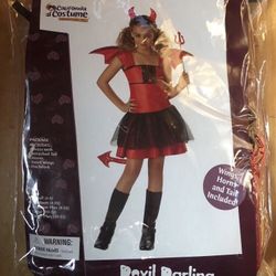4 pc Devil Darling Halloween Costume worn once - Large-Plus 10-12