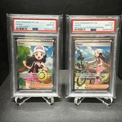 POKEMON PSA 10 Slabs DAWN set from Phantasmal Flames Sell or trade see description