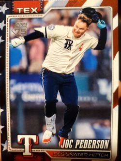 Topps 75 Joc Pederson Texas Rangers Baseball Card