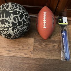 Football, Basketball and Pump/Sports Equipment