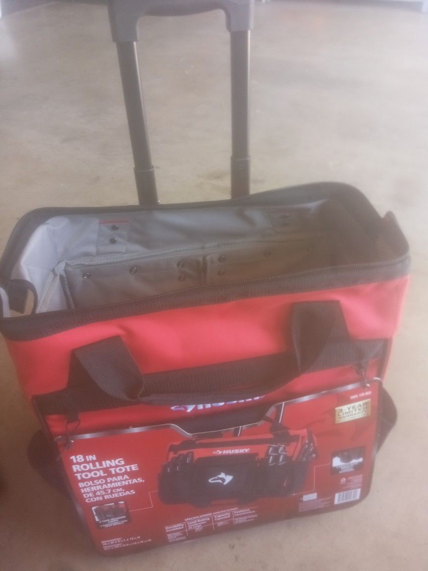 18IN ROLLING TOOL TOTE