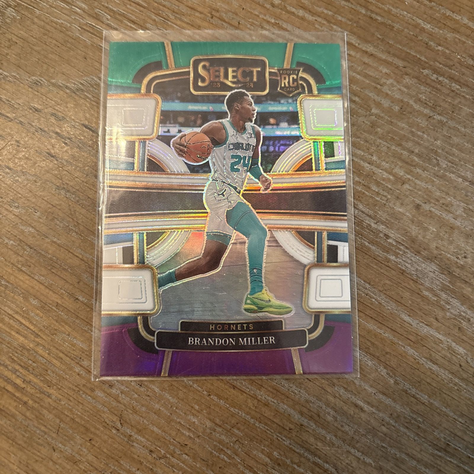 2023-24 Select Green White Purple Prizm #80 Brandon Miller