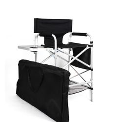 Executive VIP Tall Directors Chair w/ Folding Side Table By Earth Products