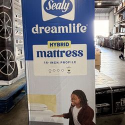 Sealy Dreamlife Queen Size Hybrid 14” Mattress Brand New In Box