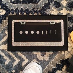 Beautiful Rhinestone License💎 Plate Brand New In The Box Great Gift We