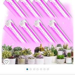 VShape LED Grow Light Strips, T8 Grow Lights 4FT, 336W(8×42W) High Output Grow Light Bar with High PPFD, Grow Lights for Seed Starting, Succulent, Veg