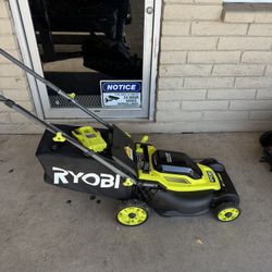 ONE+ HP 18V Brushless 16 in. Cordless Battery Walk Behind Push Lawn Mower with (1) 4.0 Ah Batteries 