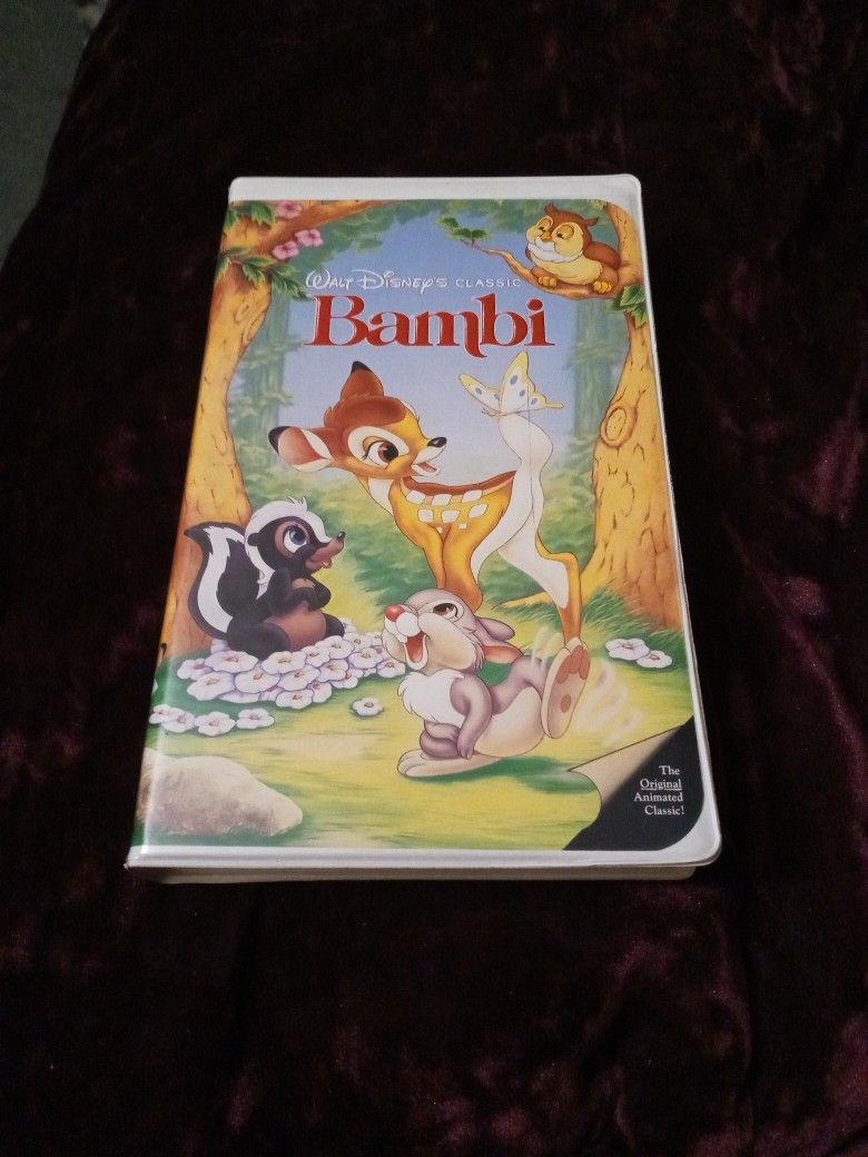 WALT DISNEY BLACK DIAMOND BAMBI VHS 1997 MOVIE VIDEO TAPE WORKS GREAT