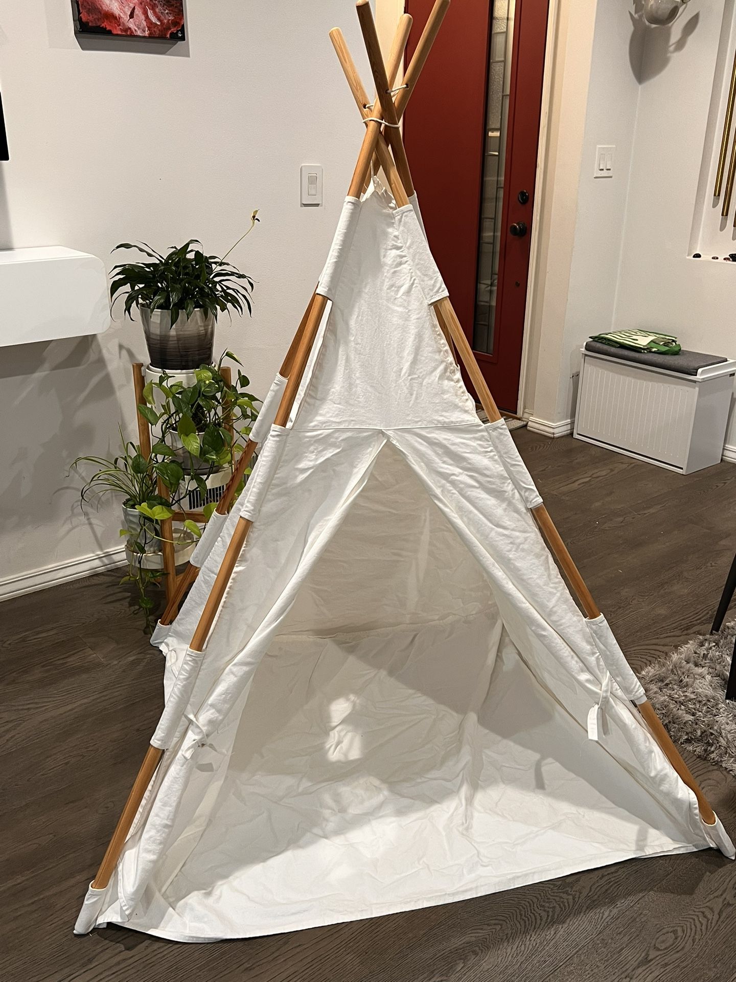 White Cloth Tee pee For Kids From Crate And Barrel