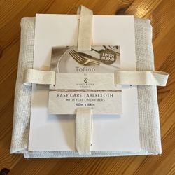 60in by 84in Linen Tablecloth 