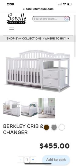 Berkley Crib & Changer by Sorelle Furniture. Brand new in the Box. Never Opened