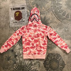 BAPE pink camo full zip size M