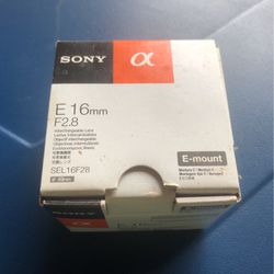 Sony E 16mm F2.8 E-mount Camera Lens
