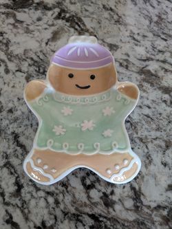 Gingerbread Man Spoon Rest, for holding Spoon, Ladle, Utensils, Dishwasher Safe
