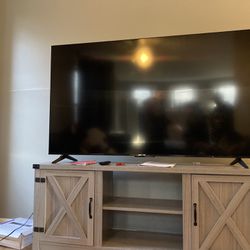 TCL 58 Inches Smart TV With Wood TV Stand 58 Inches