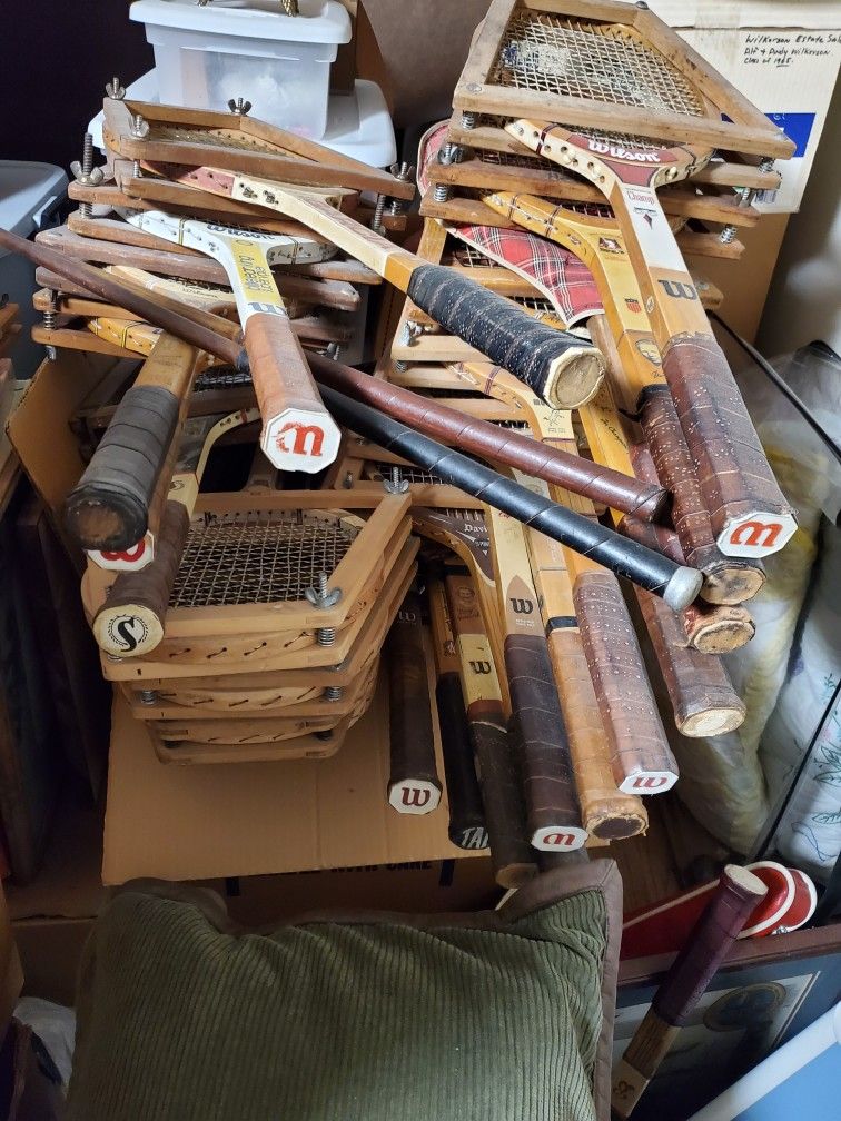 Vintage Tennis Rackets-with Covers & Presses