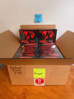 (LOT OF 10) Destined Rivals Elite Trainer Box “DAMAGED”