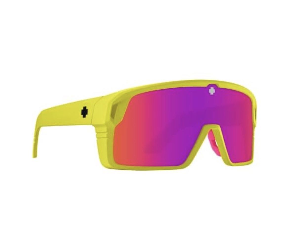 Spy Monolith Matte Neon Yellow Sunglasses Outdoor Recreation One Size BRAND NEW