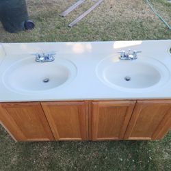 Dual Sink Bathroom Vanity 