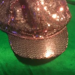 One Ladies Cap Of Hot Pink With Sparkle  One Size Fit All For Just 4.00