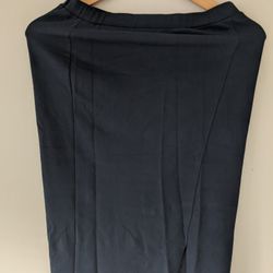 Promod Stretch Midi Skirt Navy Blue