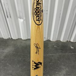 Justin Bour Miami Marlins Signed Louisville Slugger