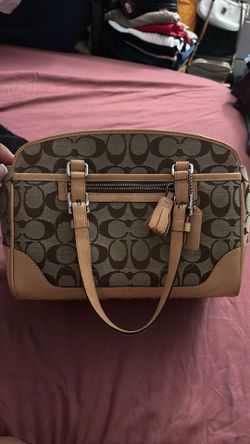 Coach Vintage Signature canvas brown handbag