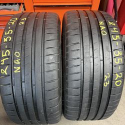 20” tires michelin 245/35/20 semi new with free installation $250