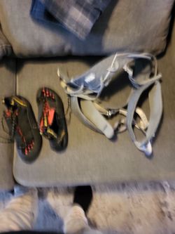 Youth climbing gear barley used