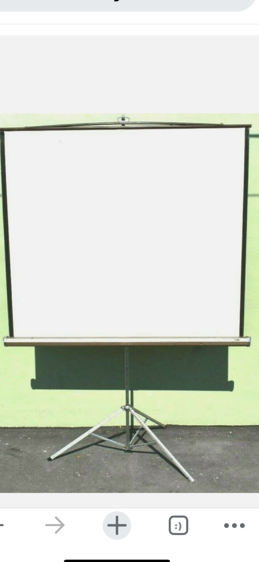Da-lite Picture King Projector Screen 5 1/2 X 5 1/2. 64” Wide. New