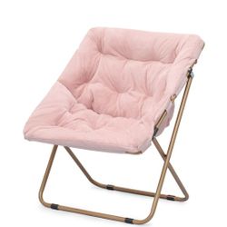 Magshion 27.5" Foldable Soft Faux Fur Saucer Chair