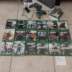 X Box One, 18 War Games, Controller All In Great Condition
