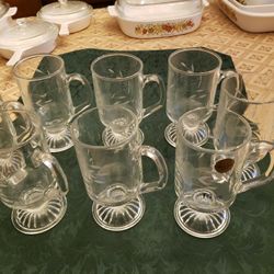 Etched Glass Mugs / 8