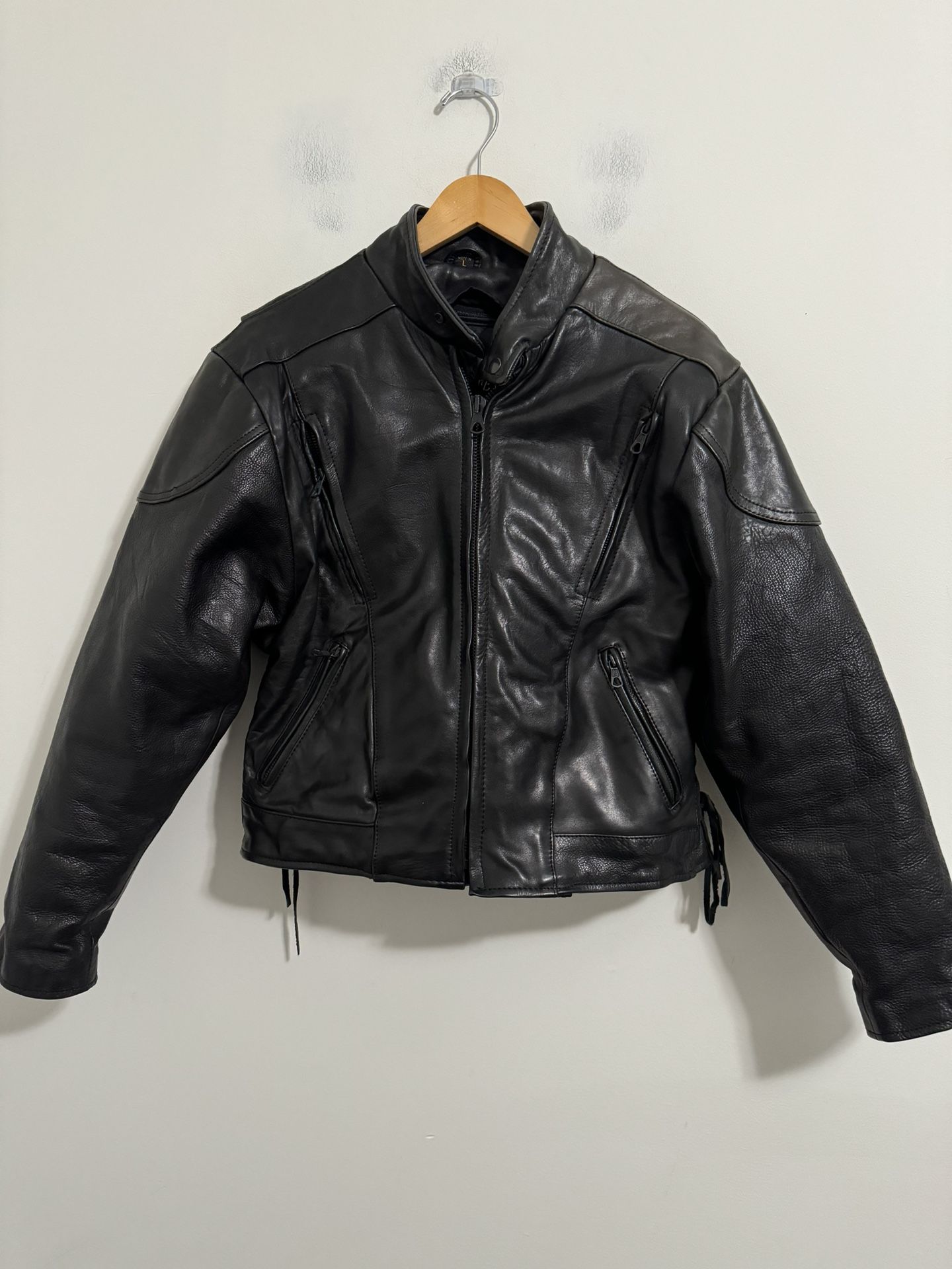 Motorcycle Heavy Duty Leather Riding Jacket