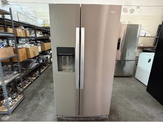 Whirlpool Side-by-Side Refrigerator – Stainless Steel – Excellent Condition