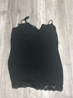 Black tank top with lace trim(xxl)