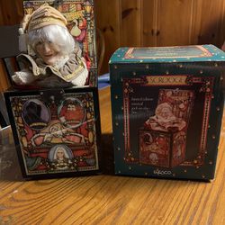 Vintage “Enesco” MusicBox Jack-In-A-Boxes (Christmas)