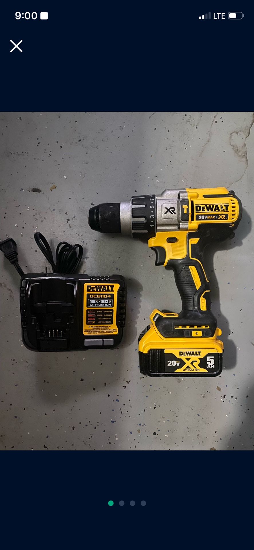 Dewalt 20V MAX XR Cordless Brushless 3-Speed 1/2 in. Hammer Drill DCD996