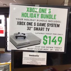 Xbox One S & 32” Smart Tv Bundle For Layaway 