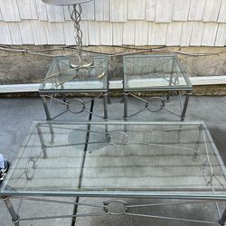 Coffee And End Tables With Lamp 