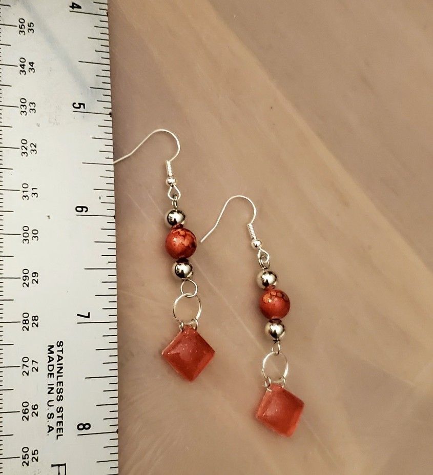 Silver Drop Dangle Earrings
