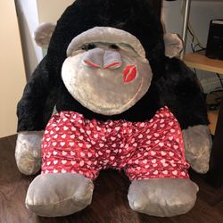 Giant stuffed VALENTINES gorilla-PRICE REDUCTION