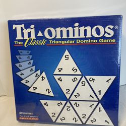 Pressman White TriOminos Triangular Domino Game  