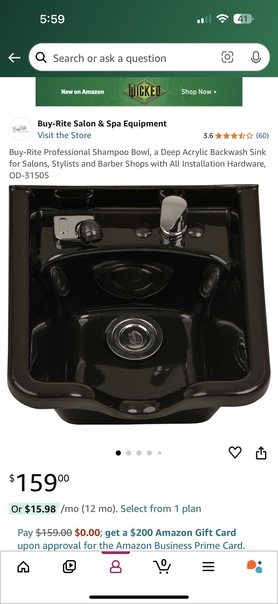 Salon/Barbershop Sink