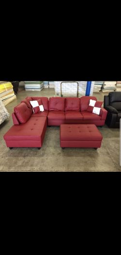 Sectional and ottoman