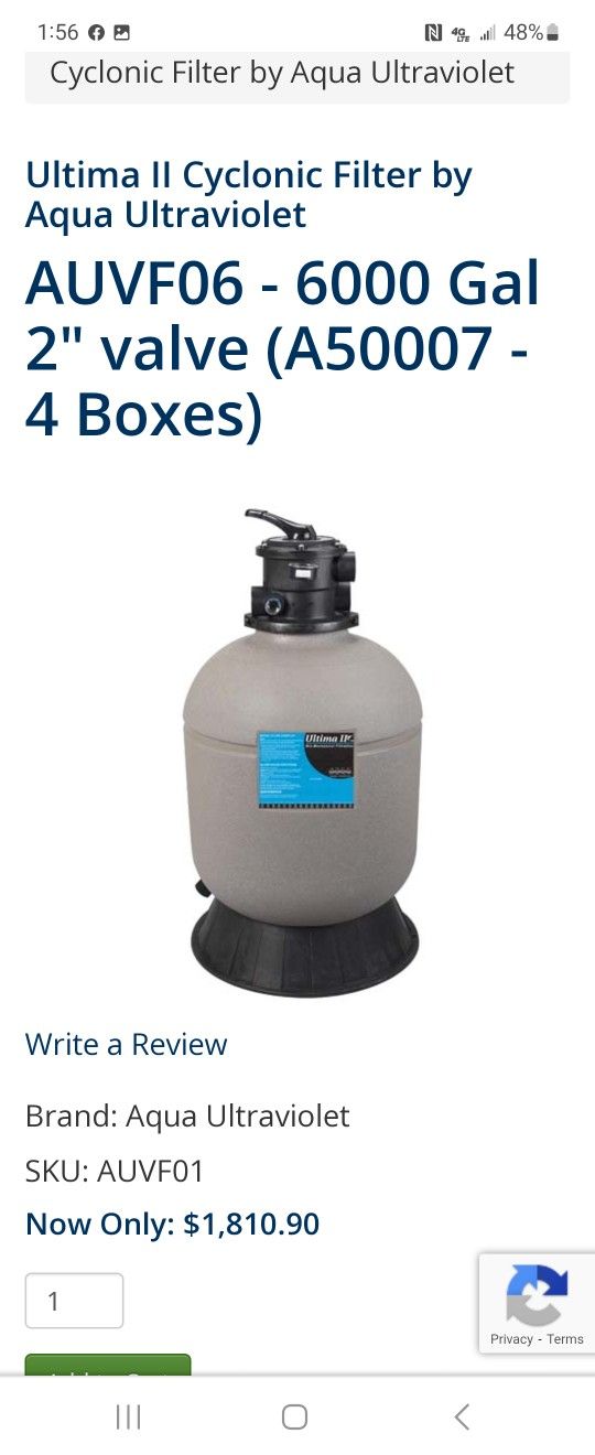 Used Aqua Ultimate 11 Koi Pond Filters